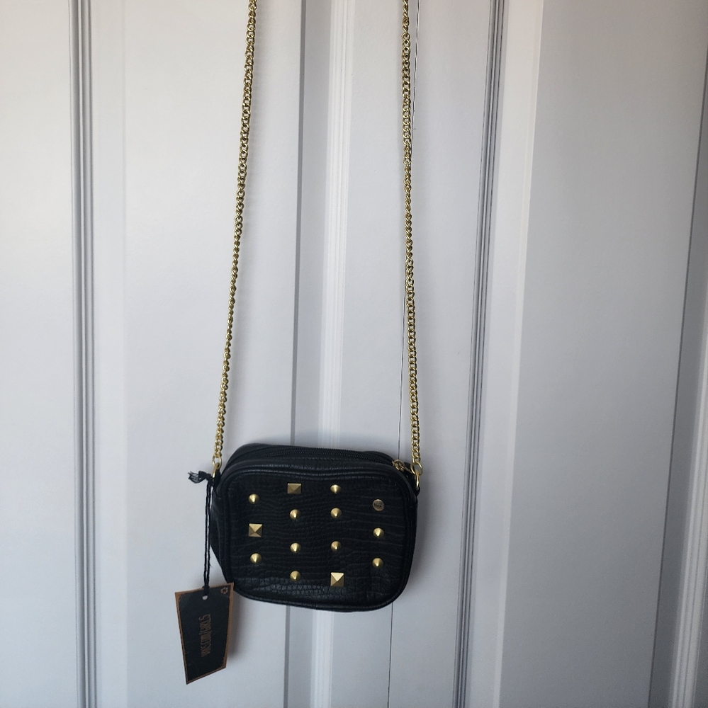 Black Studded Crossbody Bag